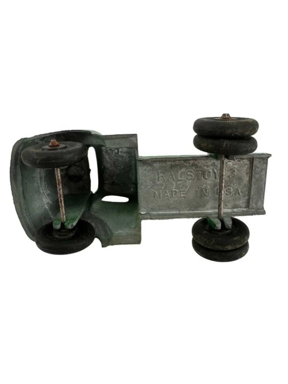 RalsToy Metal Toy Tractor Trailer Green